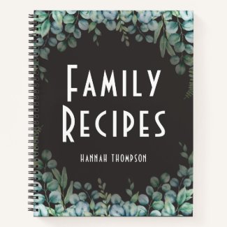 Personalized Family Recipe Eucalyptus Modern