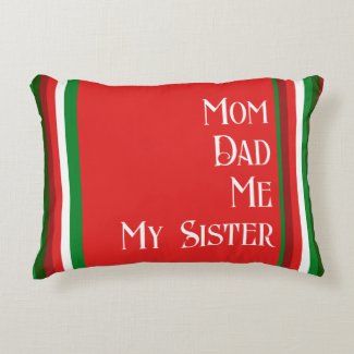 Personalized Family Red, Green, White Christmas
