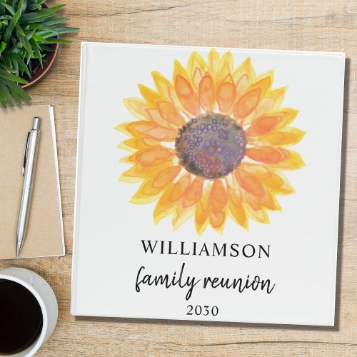 Personalized Family Reunion 3 Ring Binder