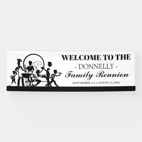 Personalized Family Reunion  BBQ Party Banner