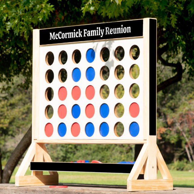 Personalized Family Reunion Black White Custom Fast Four (Lawn)