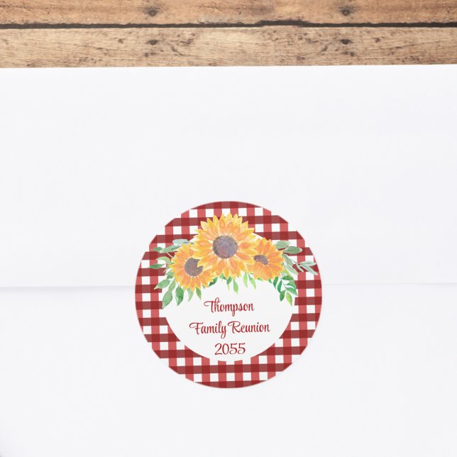 Personalized Family Reunion Classic Round Sticker (Creator Uploaded)