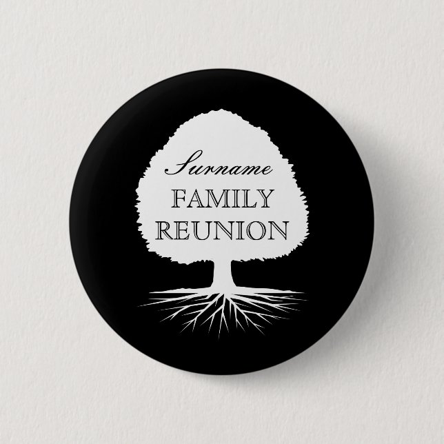 Personalized family reunion family tree buttons (Front)