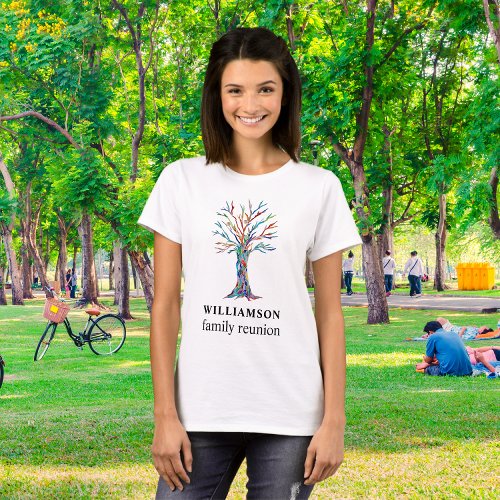 Personalized Family Reunion Family Tree  T_Shirt