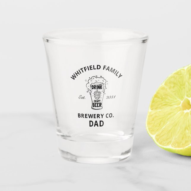 Personalized Family Reunion Fathers Day Custom Shot Glass (Front)