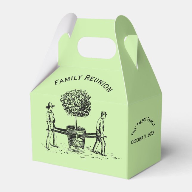 Personalized Family Reunion Favor Box Save Tree 2 (Front Side)