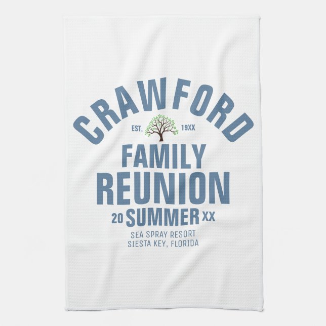 Personalized Family Reunion Kitchen Towels (Vertical)