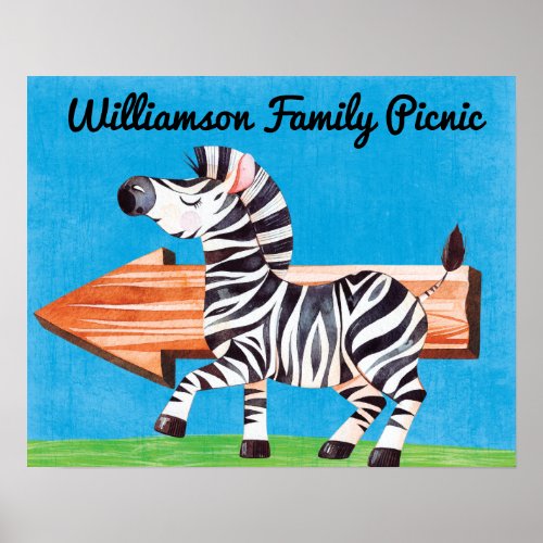 Personalized Family Reunion Left Direction Sign