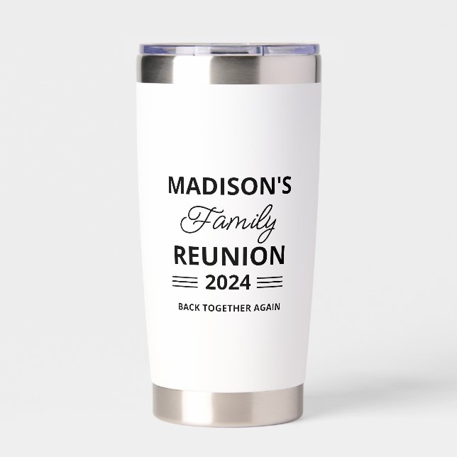 Personalized Family Reunion Matching Back Together Insulated Tumbler (Front)