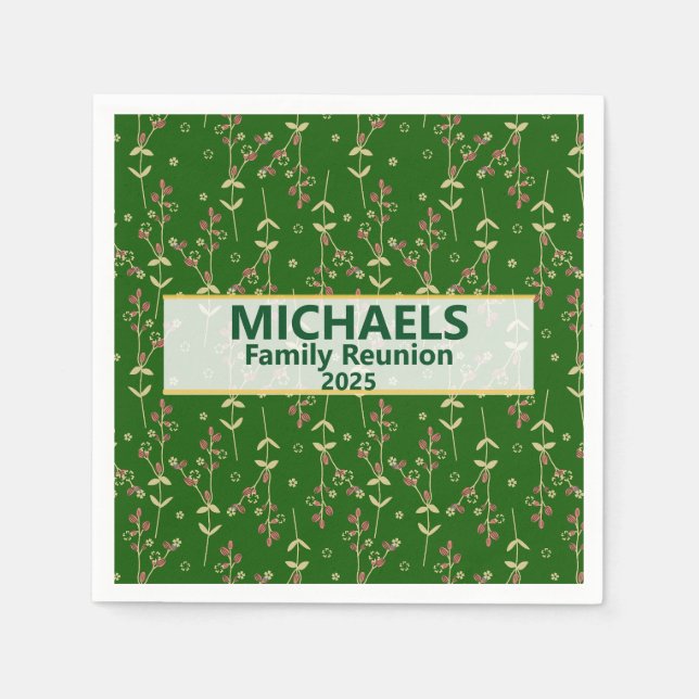Personalized Family Reunion Napkins (Front)