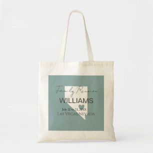 Personalized Family Reunion Nevada State Map Tote Bag