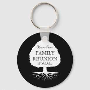 Personalized family reunion party favor keychains