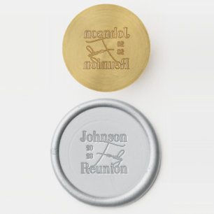 Personalized Family Reunion Party Gray Wax Seal Stamp