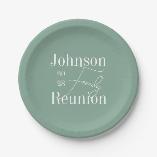 Personalized Family Reunion Sage Green Party