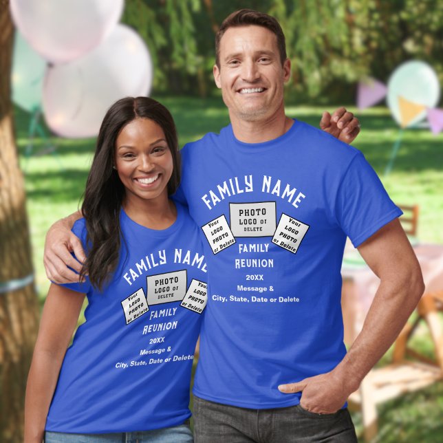 Personalized, Family Reunion Shirts with PICTURES (Personalized, Family Reunion Shirts with Pictures, or DELETE Photo Templates, Text. Family Reunion.)