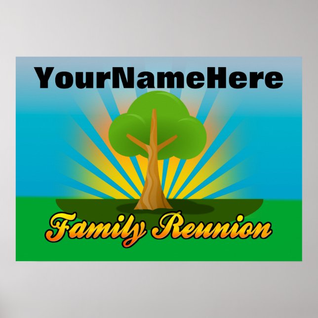 Personalized Family Reunion Sign (Front)