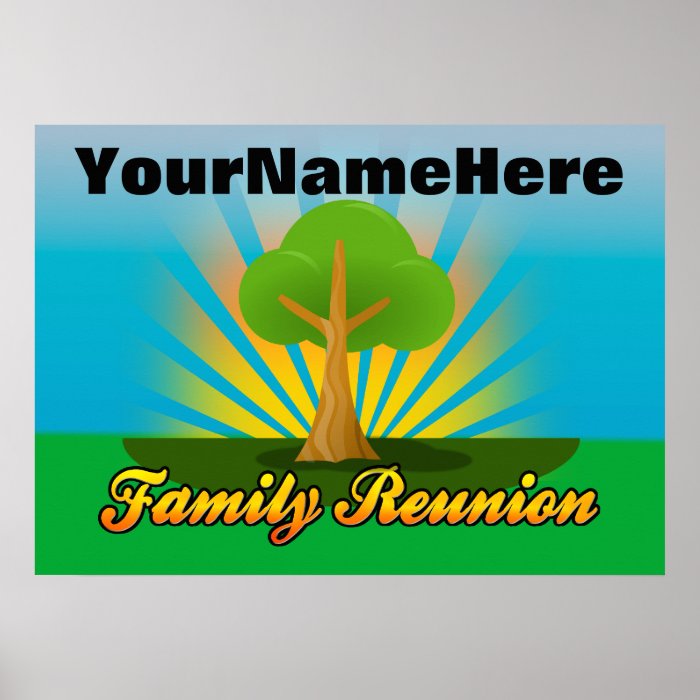 Personalized Family Reunion Sign Poster