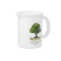 Personalized Family Reunion Tree Keepsake Beverage Pitcher