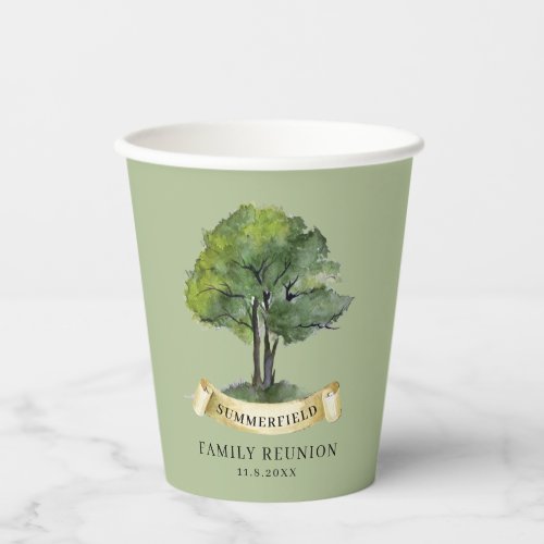 Personalized Family Reunion Tree Keepsake Name Paper Cups