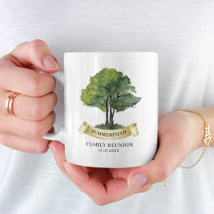 Personalized Family Reunion Tree Keepsake Name Two-Tone Coffee Mug