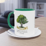 Personalized Family Reunion Tree Name Keepsake Mug<br><div class="desc">Featuring a watercolor tree,  this cute minimalist family reunion personalized mug template is easy to customize and ready to add your yearly family gathering details this year. You can click the "Personalize" button to add your reunion event.</div>