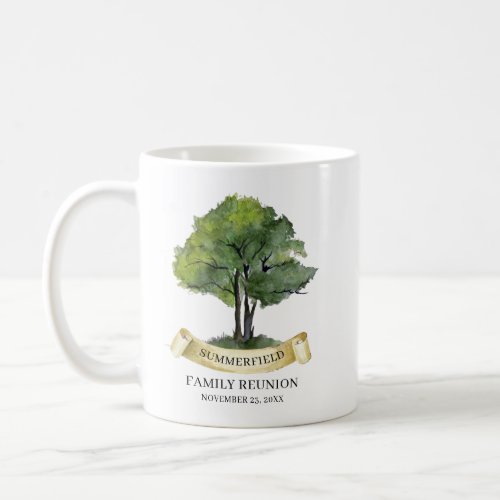 Personalized Family Reunion Tree Ribbon Name Coffee Mug