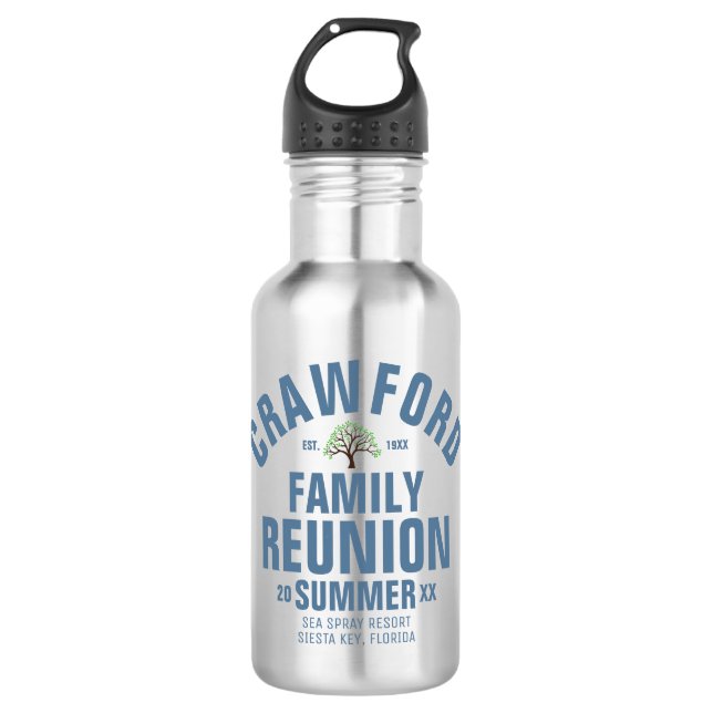 Personalized Family Reunion Water Bottle (Front)