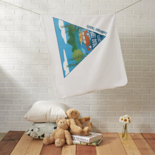 Personalized family Road trip into the mountain Baby Blanket