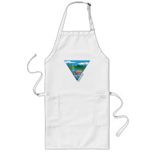Personalized family Road trip into the mountain Long Apron