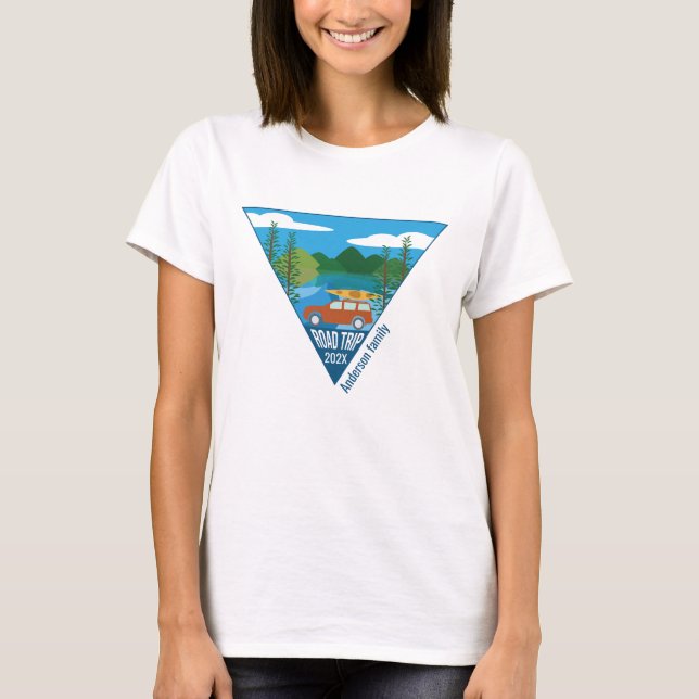 Personalized family Road trip into the mountain T-Shirt (Front)