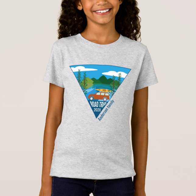 Personalized family Road trip into the mountain T-Shirt (Front)