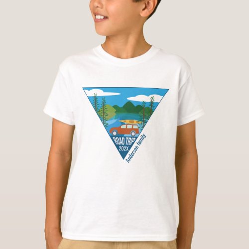 Personalized family Road trip into the mountain T_Shirt