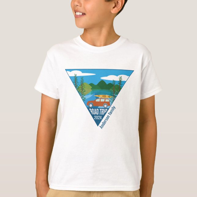 Personalized family Road trip into the mountain T-Shirt (Front)
