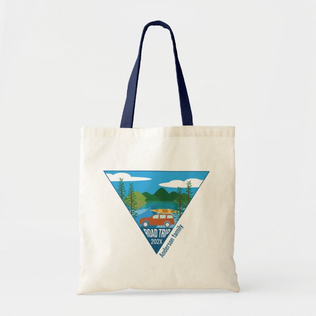 Personalized family Road trip into the mountain Tote Bag (Front)