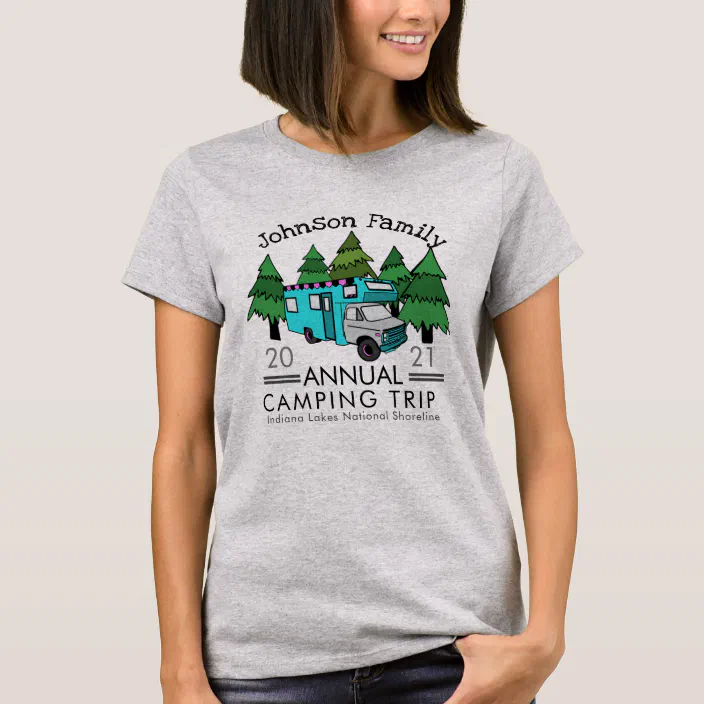 Nature Tee Dad Tent Camping Shirts for Family Friends Custom Personalized Family Camping Trip Shirt Road Trip T Shirt Camping T-Shirt