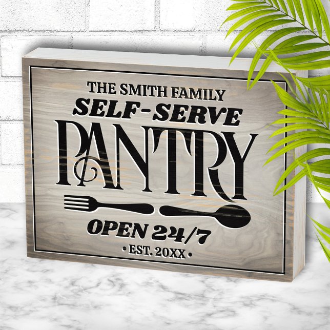 Personalized Family Self Serve Pantry Hours Sign (Creator Uploaded)