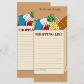 Personalized Family Shopping List (Front/Back)
