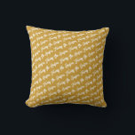 Personalized Family Signature Modern Script Yellow Throw Pillow<br><div class="desc">Personalized custom design on the front and back in yellow. To customize even further,  click on the “Edit using Design Tool.” All colors,  fonts and sizes are completely customizable,  so you can really create the look and feel you’re going for.</div>