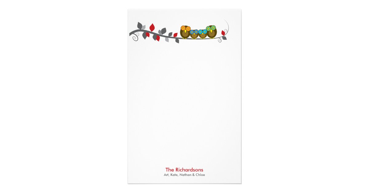 Personalized Family Stationery Zazzle