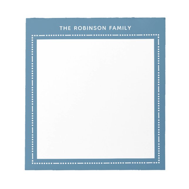 Personalized Family Stationery Custom Notepad (Front)