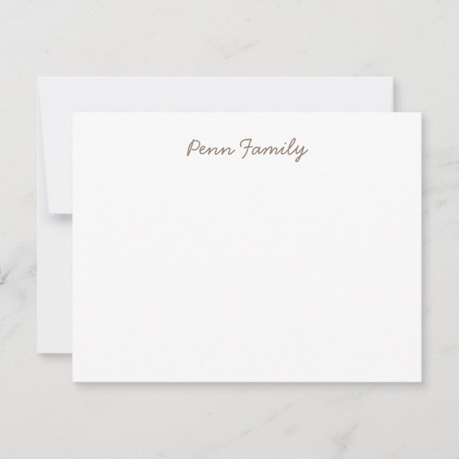 Personalized Family Stationery Note Card (Front)