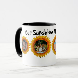 Personalized family Sunflower Photo/text Mug