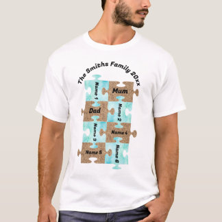 Personalized Family T-Shirt - Eight Puzzle Pieces