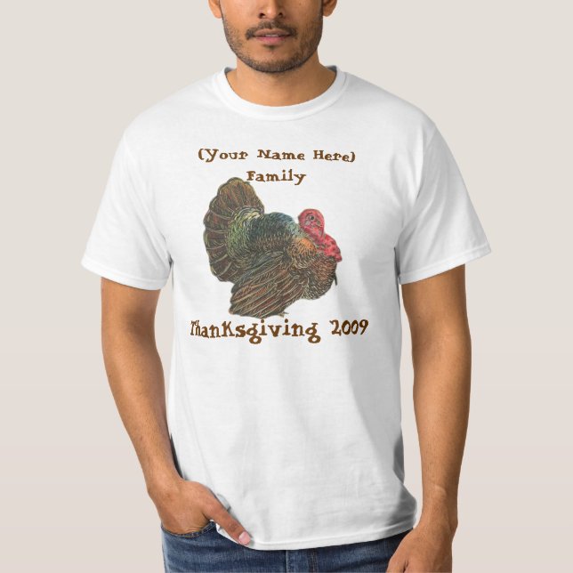 Personalized Family Thanksgiving T-Shirts (Front)