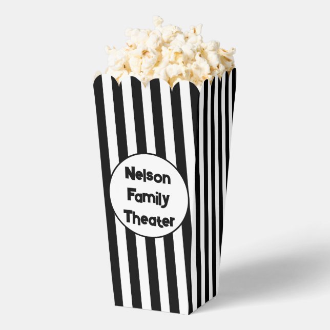 Personalized family theater popcorn favor boxes (Popped)