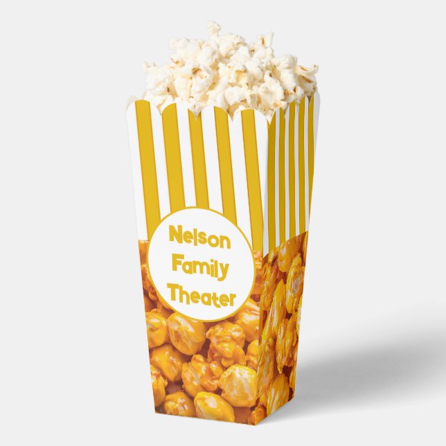 Personalized family theater popcorn favor boxes (Popped)