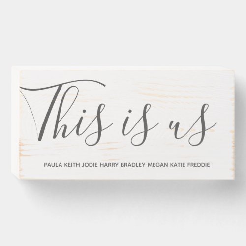 Personalized Family This Is Us Wooden Box Sign