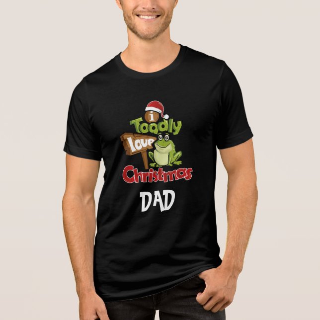 Personalized Family Toadly Love Christmas Dad Tri-Blend Shirt (Front)