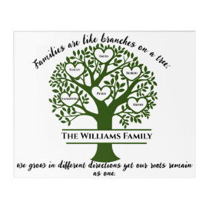 Personalized Family Tree Acrylic Wall Art
