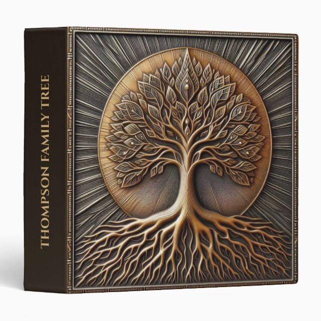 Personalized Family Tree Book 3-Ring Binder (Front/Spine)